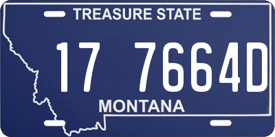 MT license plate 177664D