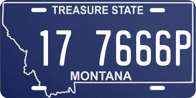 MT license plate 177666P