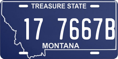 MT license plate 177667B