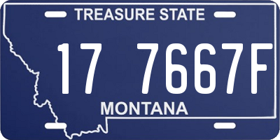 MT license plate 177667F