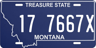 MT license plate 177667X