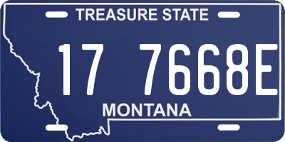 MT license plate 177668E