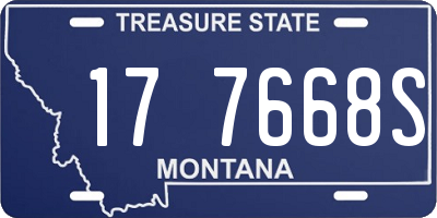 MT license plate 177668S