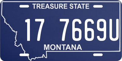 MT license plate 177669U