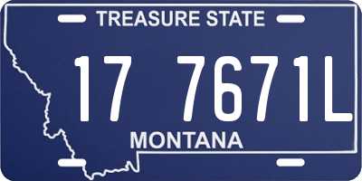 MT license plate 177671L