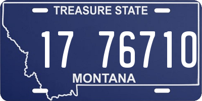 MT license plate 177671O
