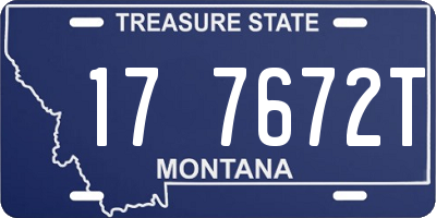 MT license plate 177672T