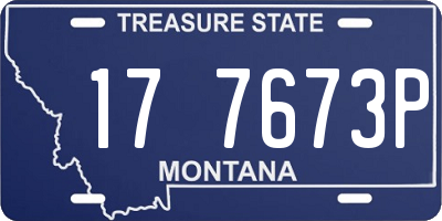 MT license plate 177673P