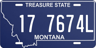MT license plate 177674L