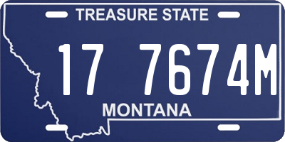 MT license plate 177674M