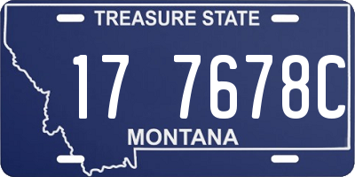 MT license plate 177678C