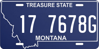 MT license plate 177678G