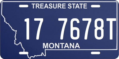 MT license plate 177678T