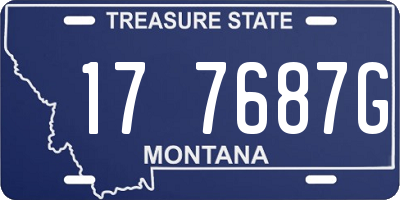 MT license plate 177687G