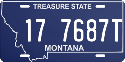 MT license plate 177687T