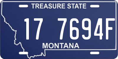 MT license plate 177694F