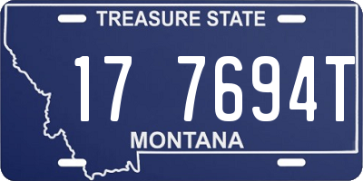 MT license plate 177694T