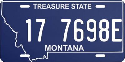 MT license plate 177698E