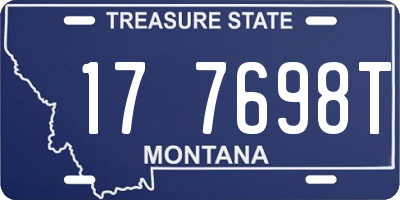 MT license plate 177698T