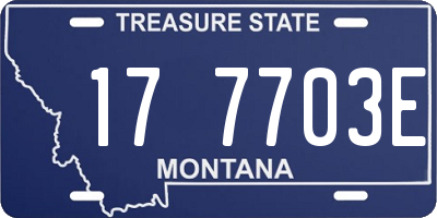MT license plate 177703E