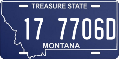 MT license plate 177706D
