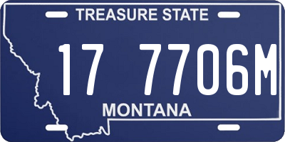 MT license plate 177706M