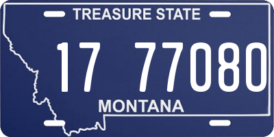MT license plate 177708O