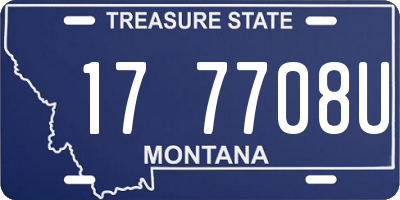 MT license plate 177708U