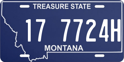 MT license plate 177724H