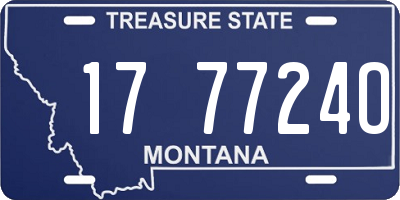 MT license plate 177724O