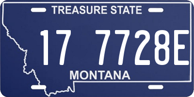 MT license plate 177728E
