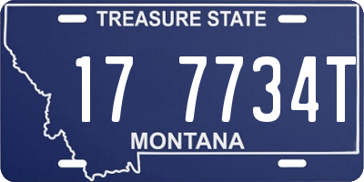 MT license plate 177734T