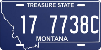 MT license plate 177738C