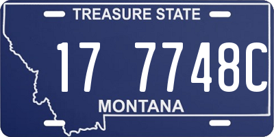 MT license plate 177748C