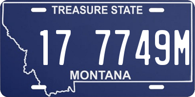 MT license plate 177749M