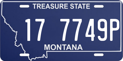 MT license plate 177749P