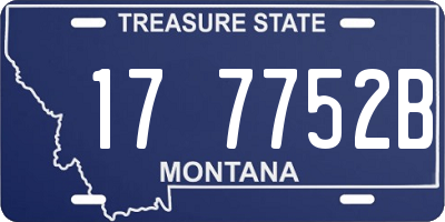 MT license plate 177752B