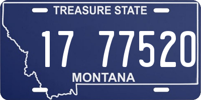 MT license plate 177752O