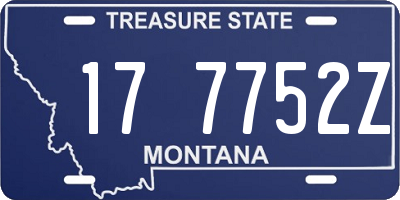 MT license plate 177752Z