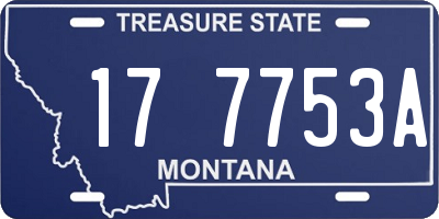 MT license plate 177753A