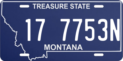 MT license plate 177753N