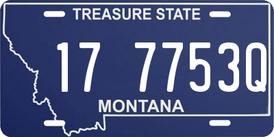 MT license plate 177753Q