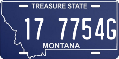 MT license plate 177754G