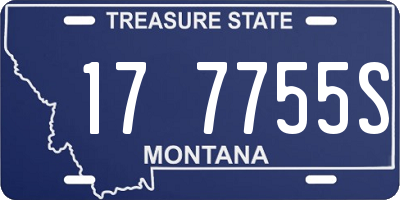 MT license plate 177755S