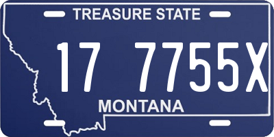 MT license plate 177755X
