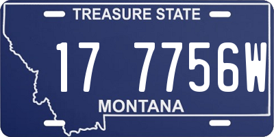 MT license plate 177756W