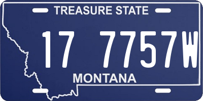 MT license plate 177757W