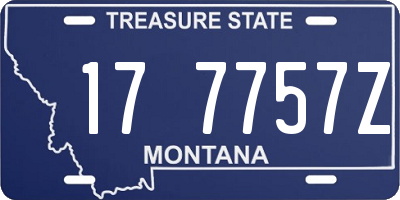 MT license plate 177757Z
