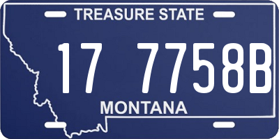 MT license plate 177758B