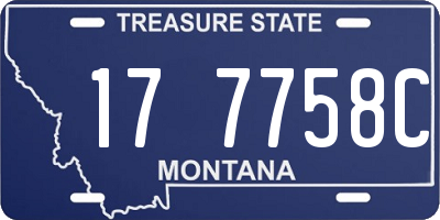 MT license plate 177758C